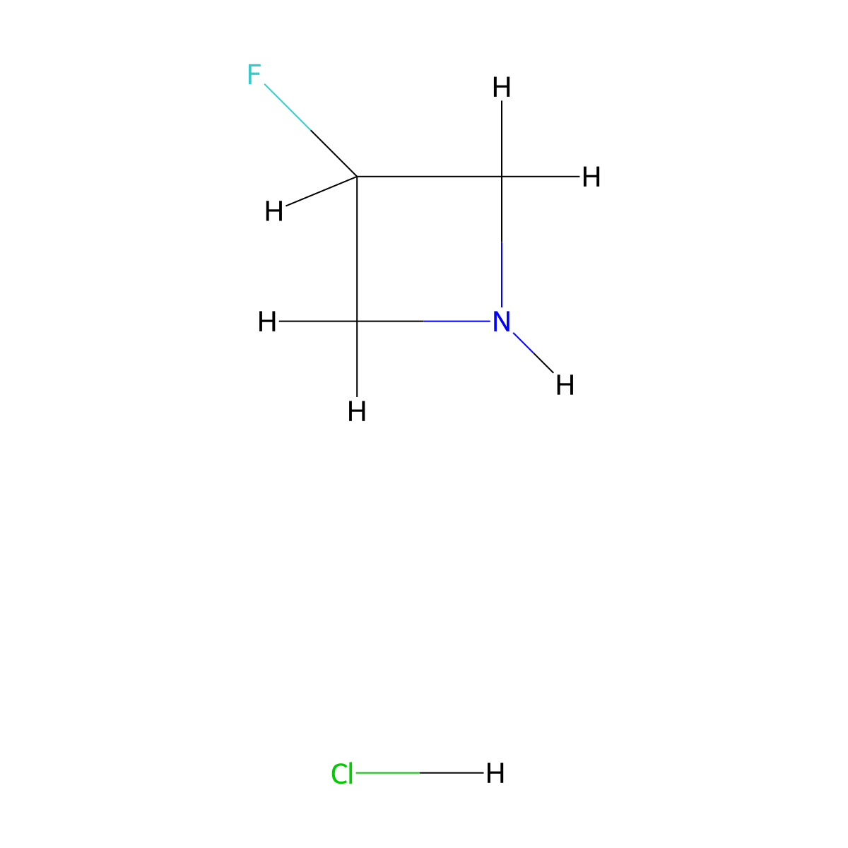 3-fluoroazetidine Hydrochloride molecular structure, CAS 617718-46-4