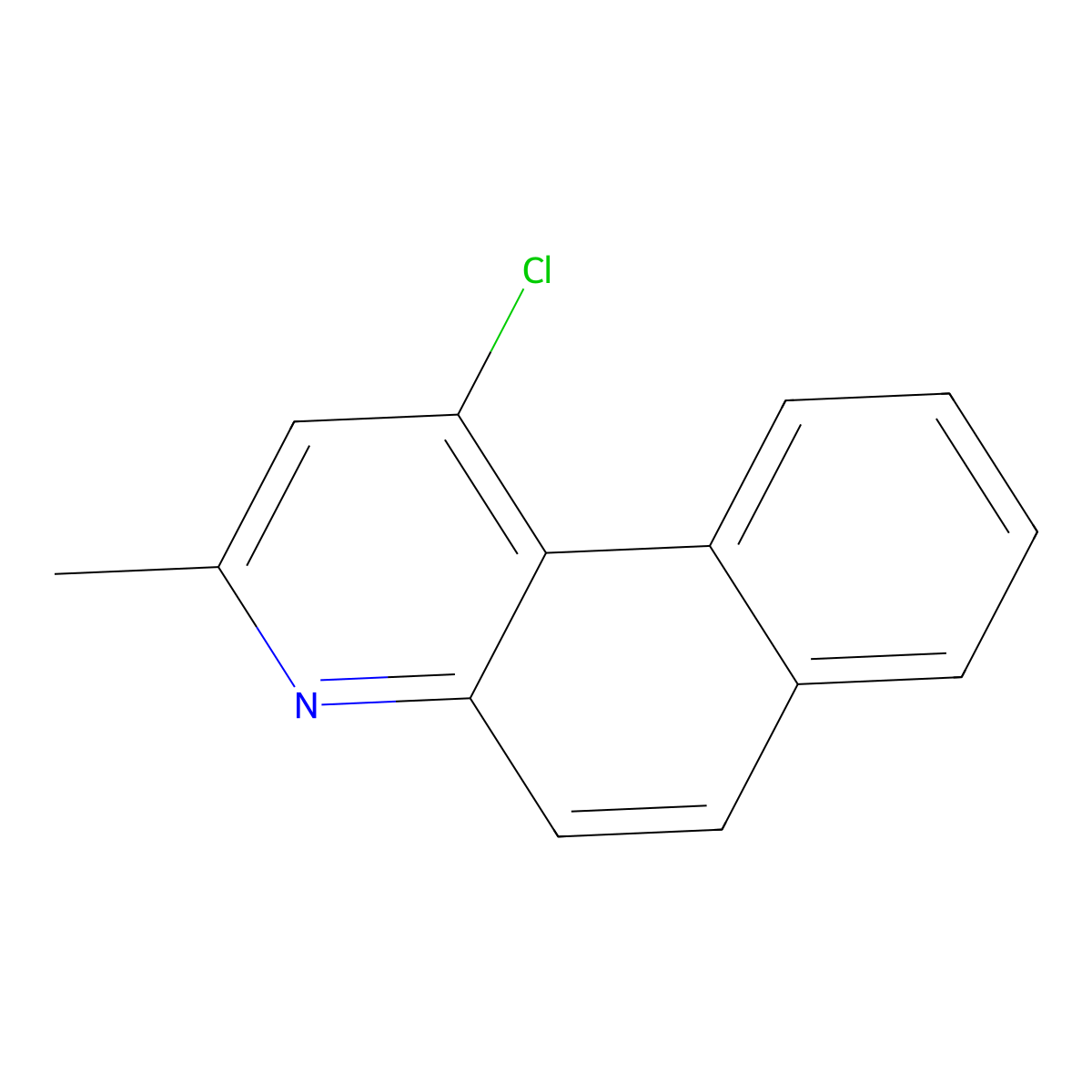 1-Chloro-3-methylbenzo[f]quinoline molecular structure, CAS 61773-02-2