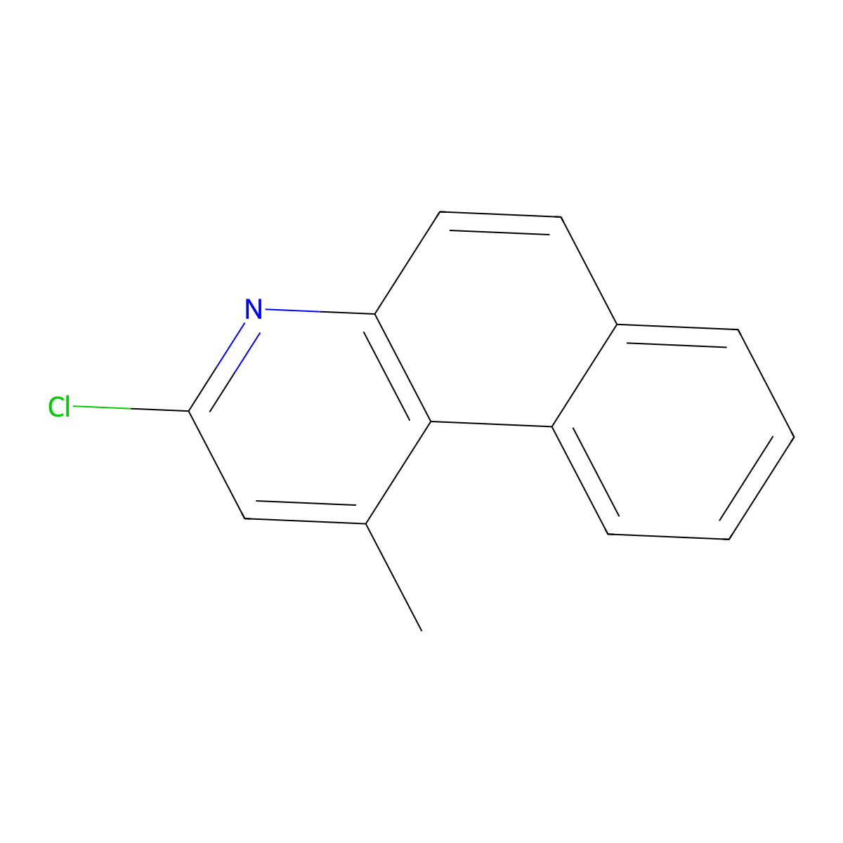 3-Chloro-1-methylbenzo[f]quinoline molecular structure, CAS 61773-05-5