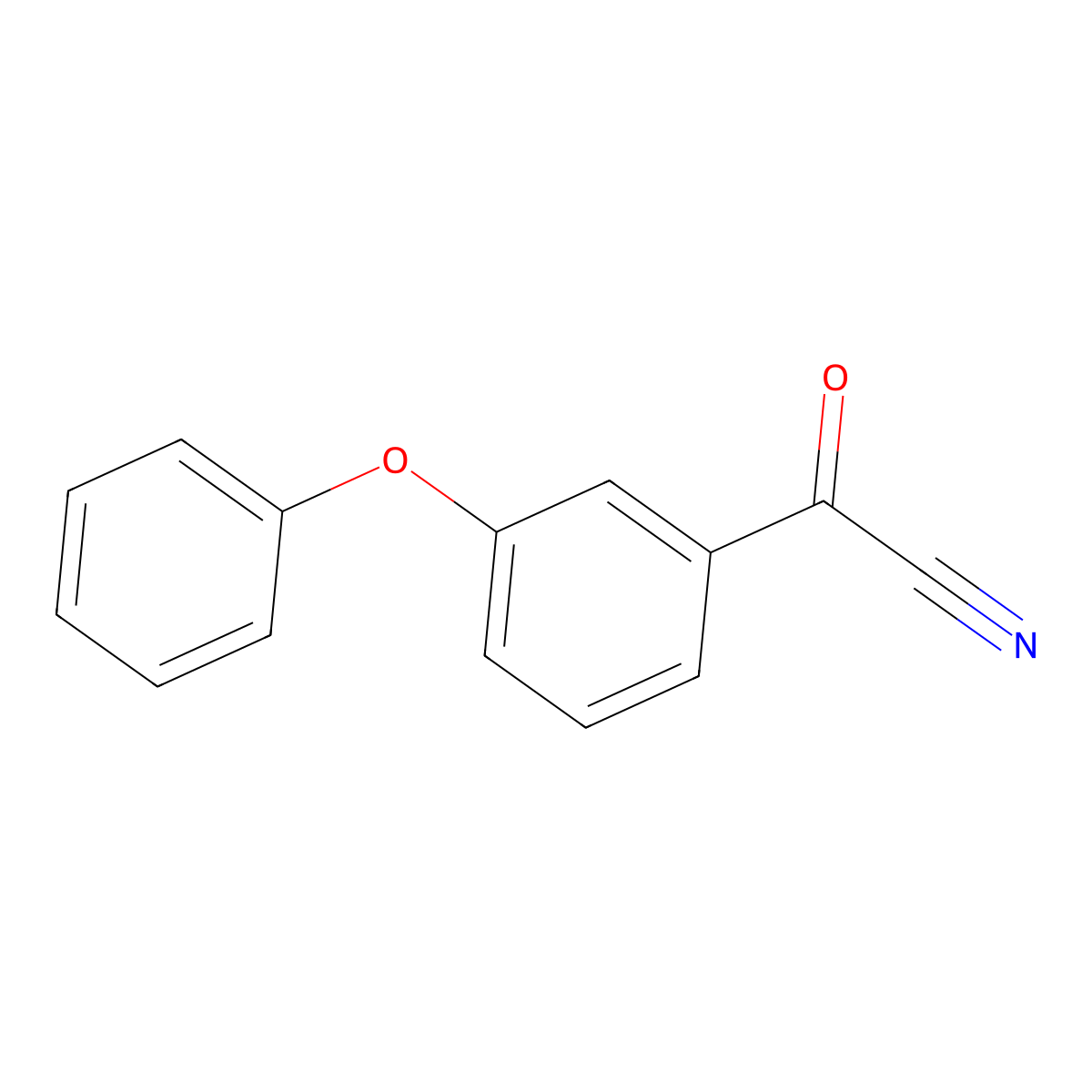 Acetonitrile, (m-phenoxyphenyl)oxo- molecular structure, CAS 61775-25-5
