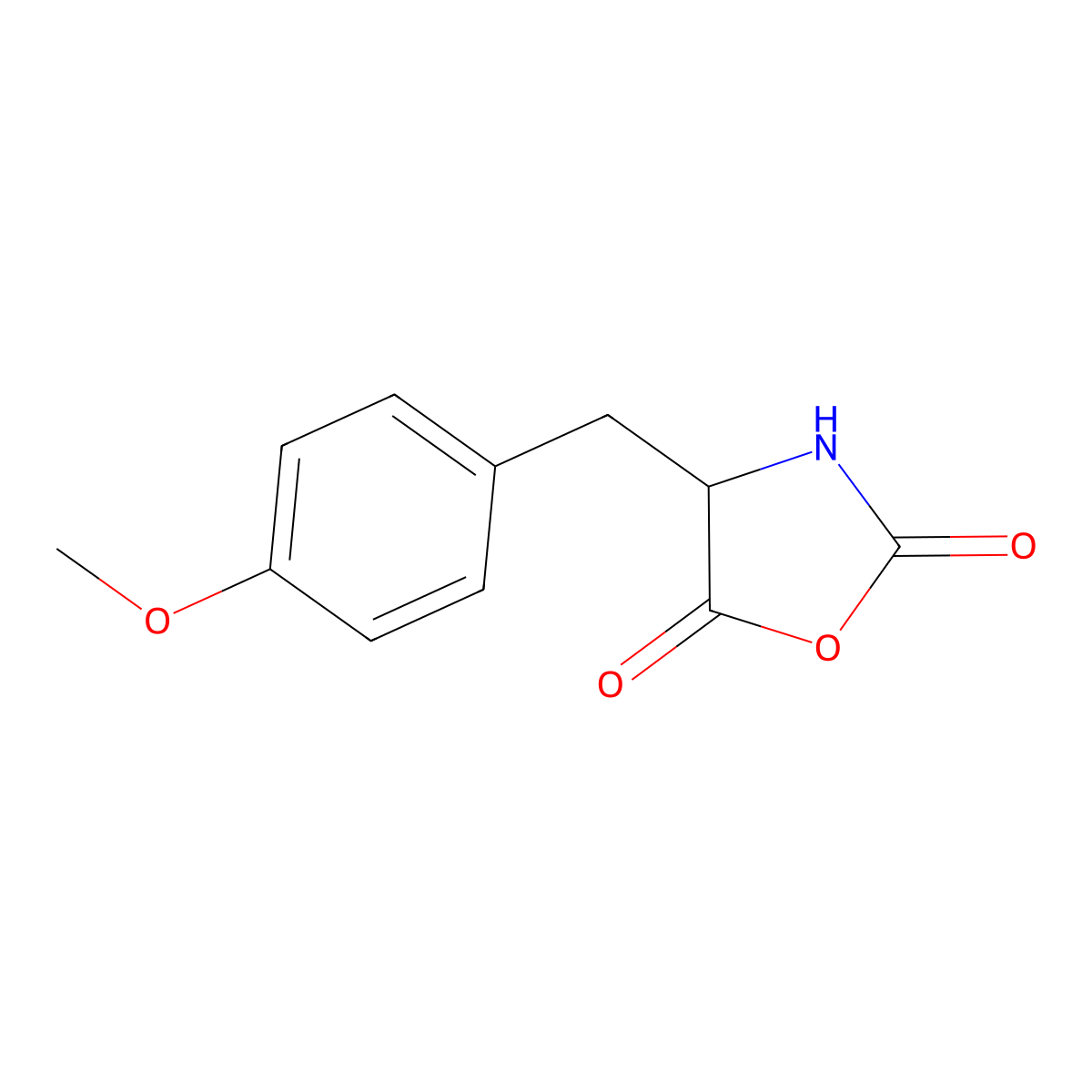 4-(4-Methoxybenzyl)oxazolidine-2,5-dione molecular structure, CAS 61777-03-5