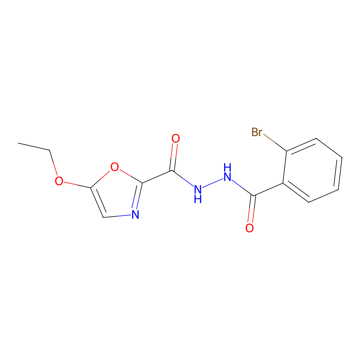 N'-(2-bromobenzoyl)-5-ethoxy-1,3-oxazole-2-carbohydrazide molecular structure, CAS 6178-09-2