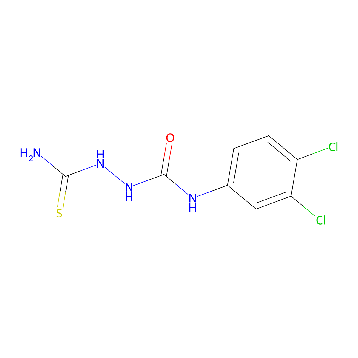 1-(Carbamothioylamino)-3-(3,4-dichlorophenyl)urea molecular structure, CAS 6178-27-4