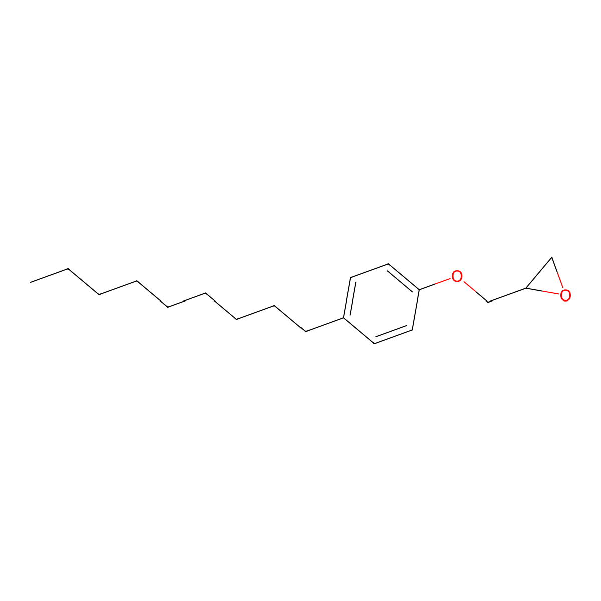 ((p-Nonylphenoxy)methyl)oxirane molecular structure, CAS 6178-32-1