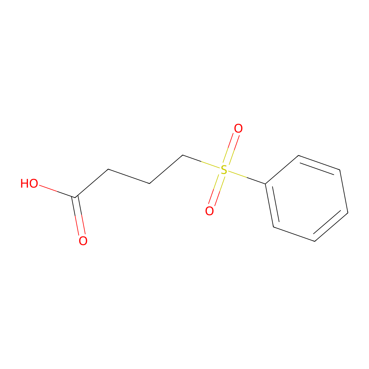 4-Benzenesulfonyl-butyric acid molecular structure, CAS 6178-52-5