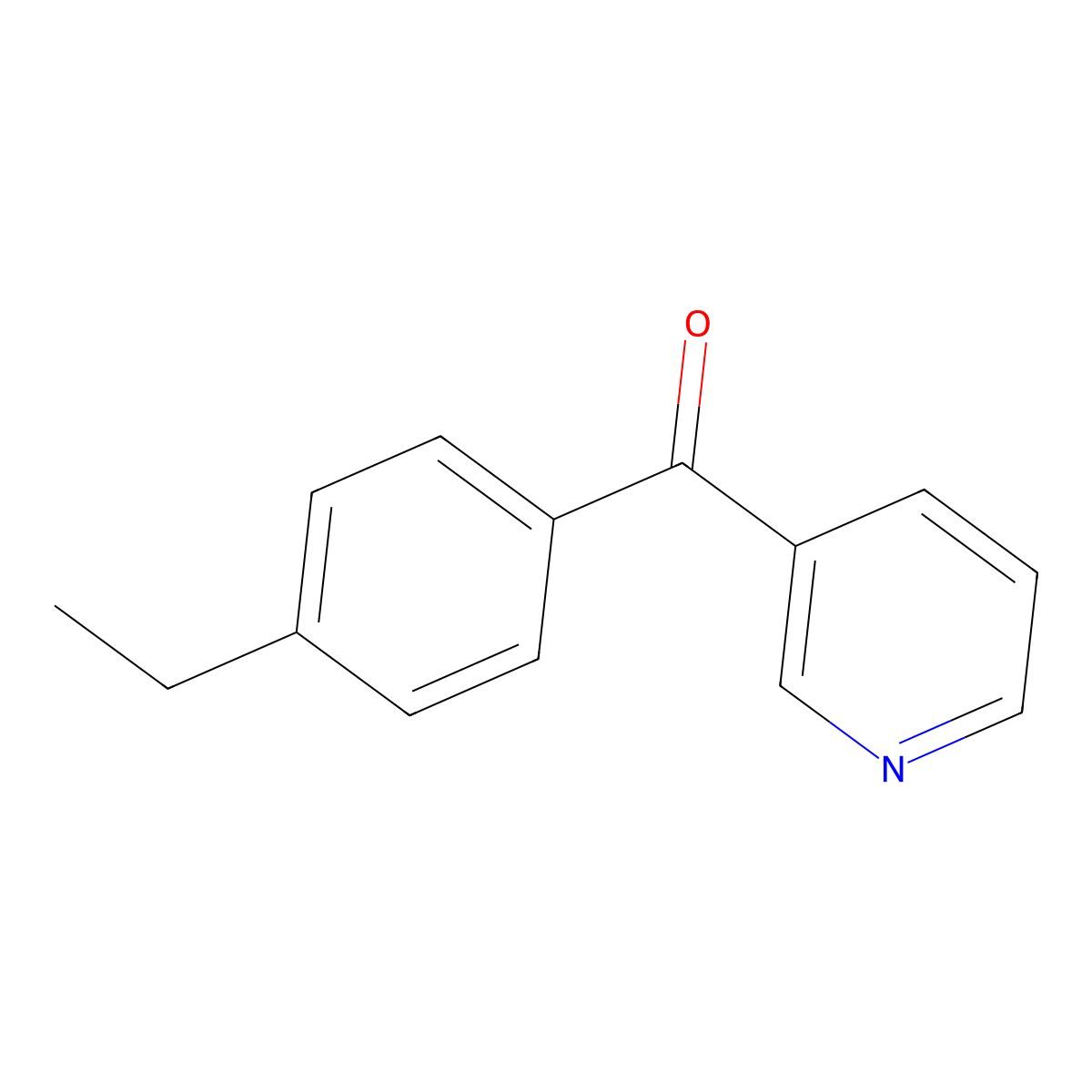 (4-Ethylphenyl)(pyridin-3-yl)methanone molecular structure, CAS 61780-06-1
