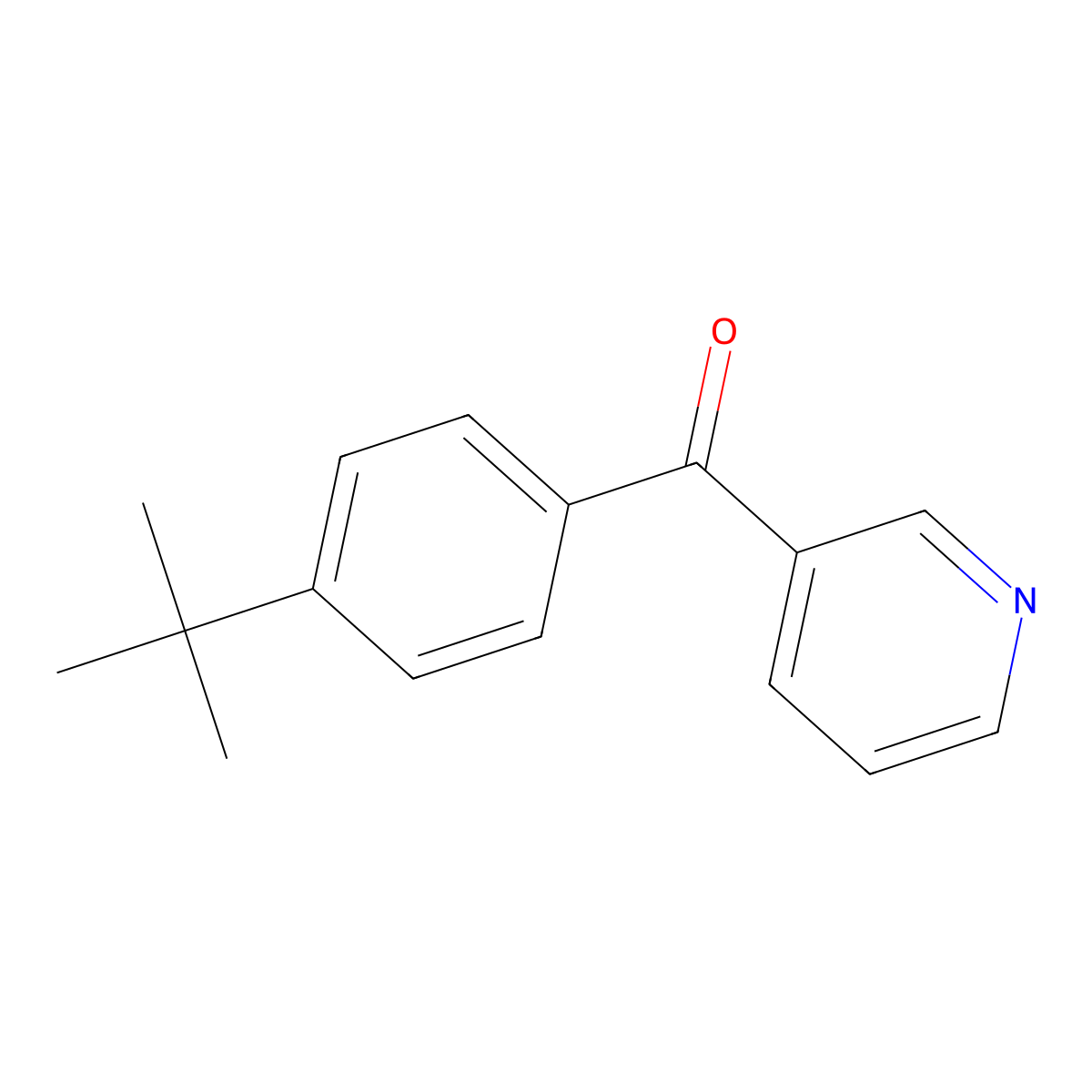 (4-(tert-Butyl)phenyl)(pyridin-3-yl)methanone molecular structure, CAS 61780-09-4