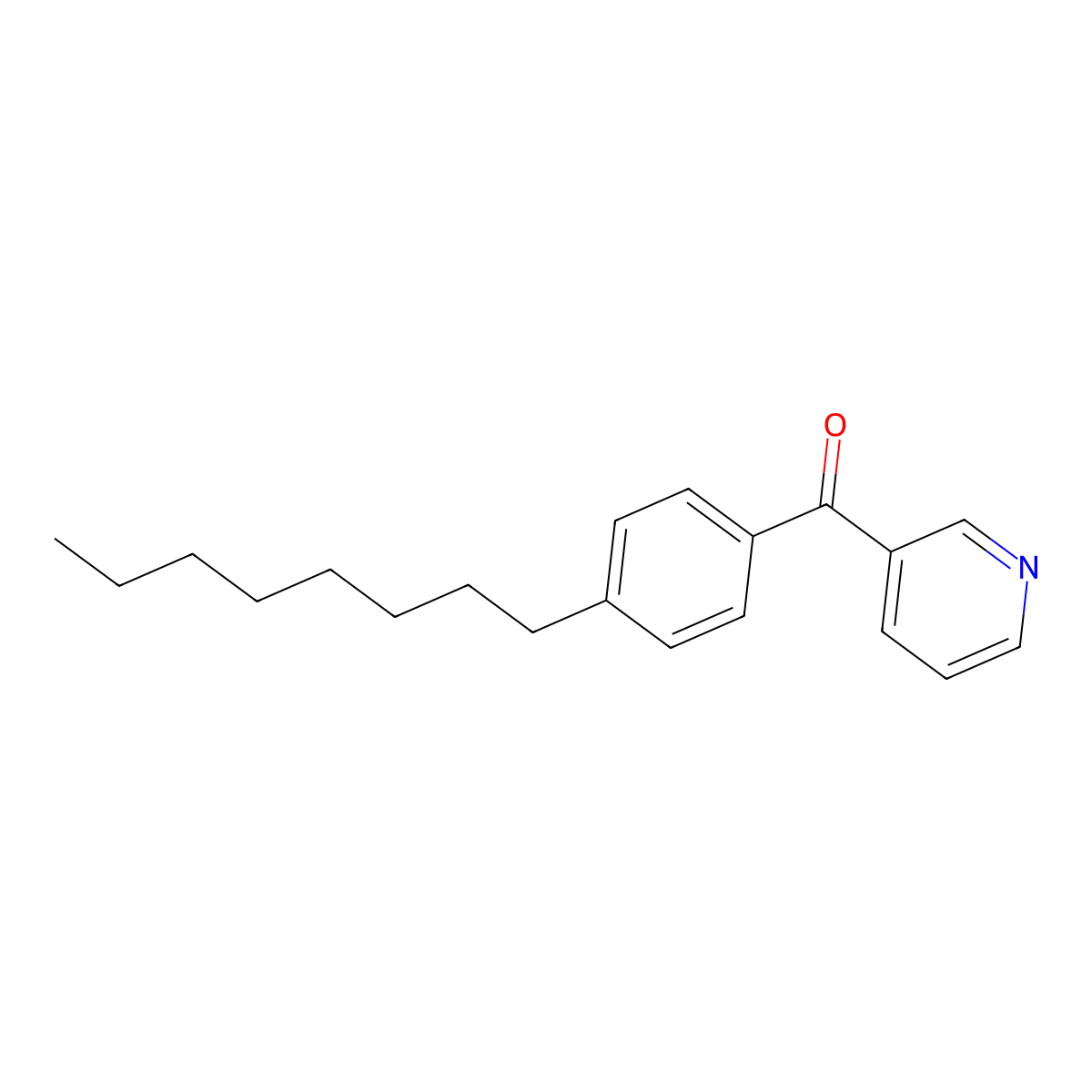 (4-Octylphenyl)(pyridin-3-yl)methanone molecular structure, CAS 61780-12-9