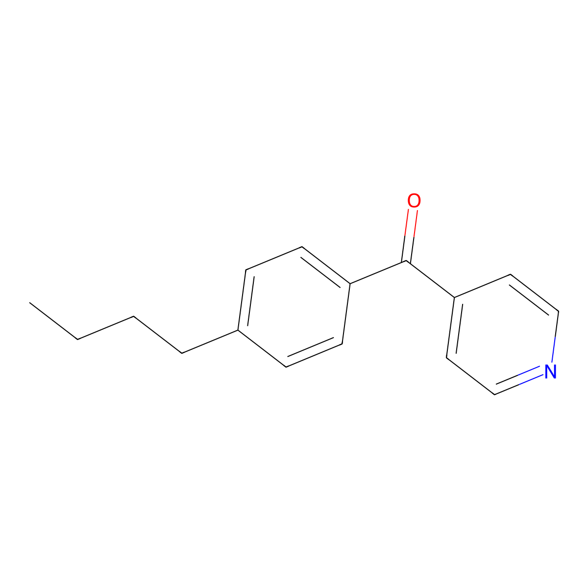 (4-Butylphenyl)(pyridin-4-yl)methanone molecular structure, CAS 61780-17-4