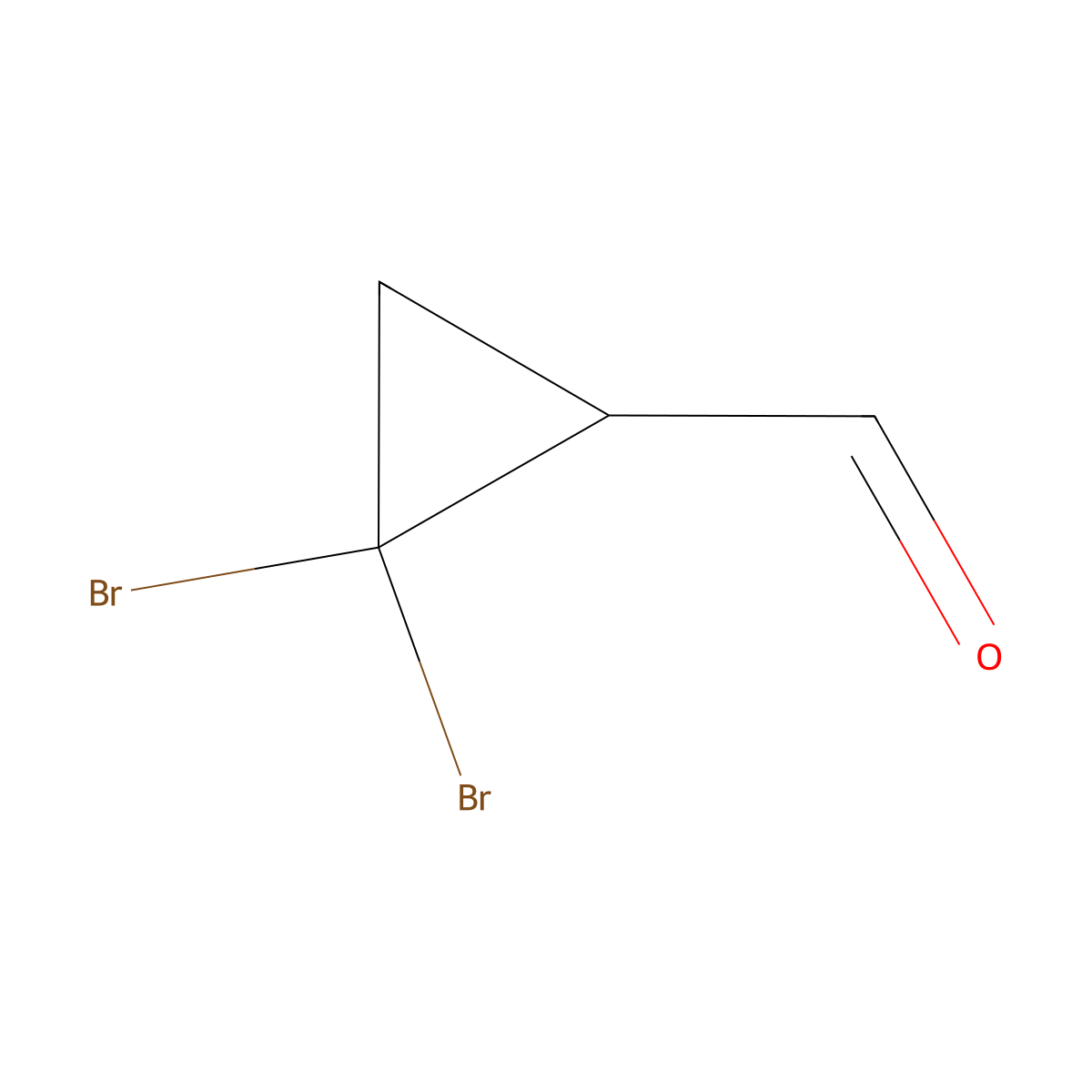2,2-Dibromocyclopropane-1-carbaldehyde molecular structure, CAS 61782-63-6