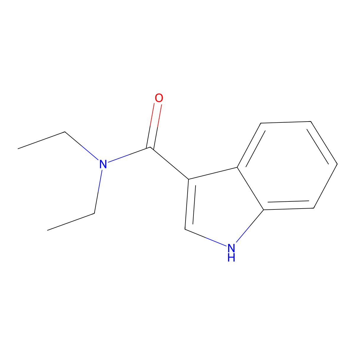 N,N-Diethyl-1H-indole-3-carboxamide molecular structure, CAS 61788-23-6