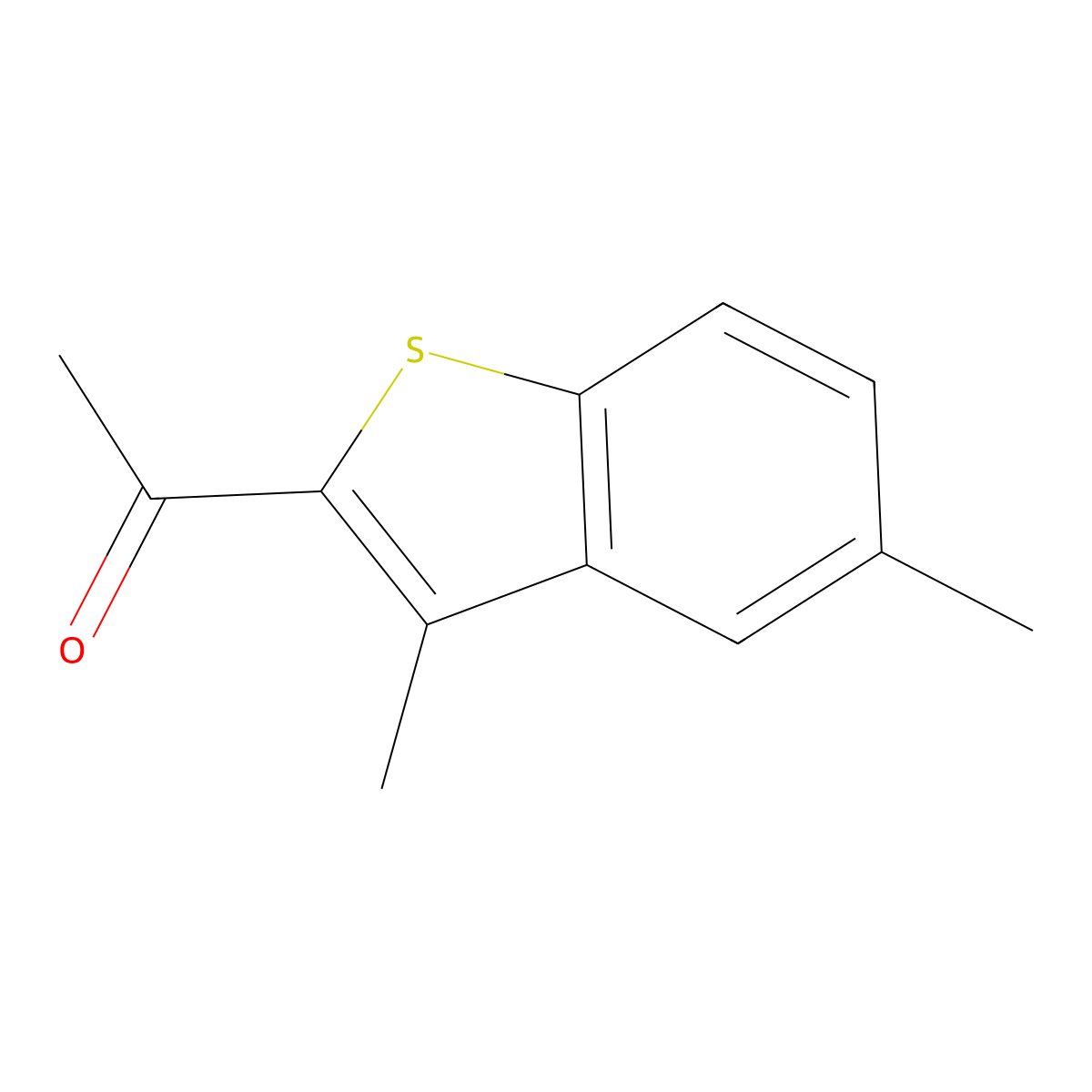 2-Acetyl-3,5-dimethylbenzo(b)thiophene molecular structure, CAS 6179-05-1