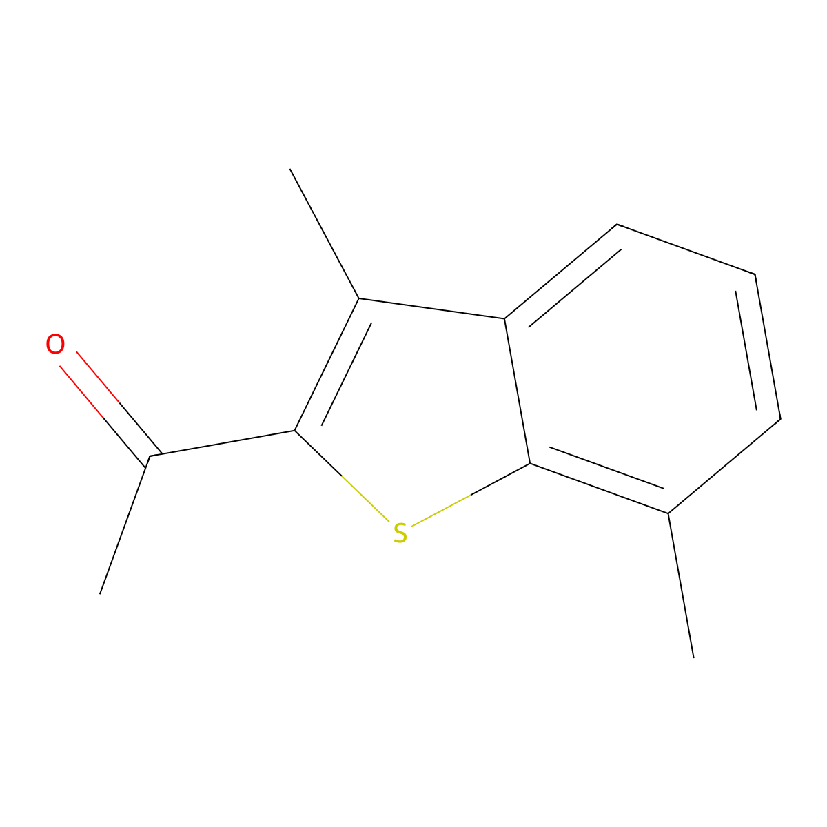 2-Acetyl-3,7-dimethylbenzo(b)thiophene molecular structure, CAS 6179-06-2
