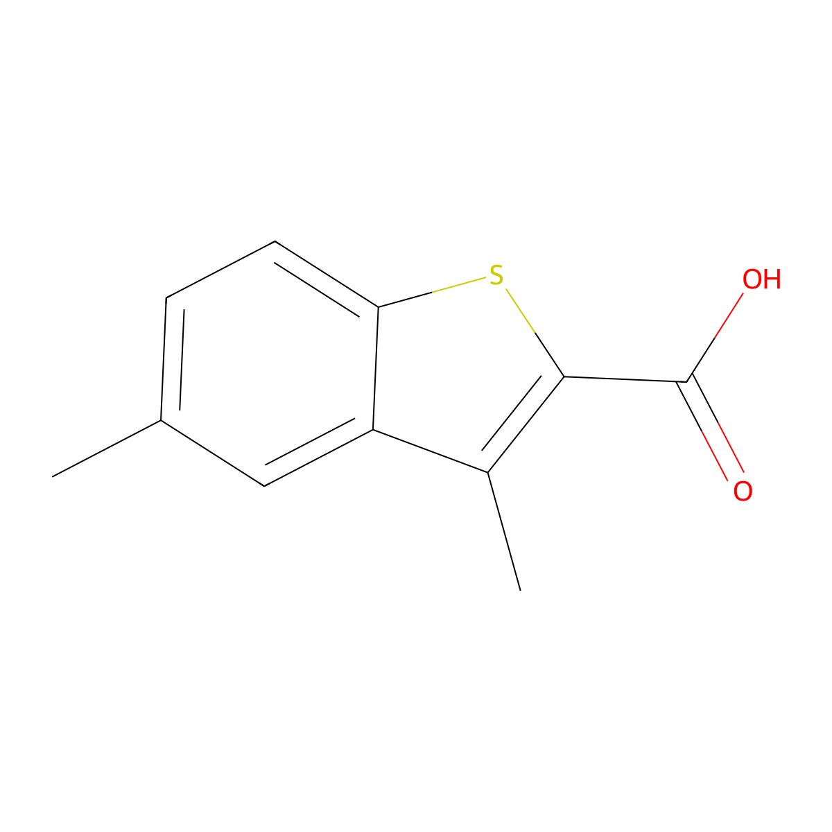3,5-Dimethyl-1-benzothiophene-2-carboxylic acid molecular structure, CAS 6179-20-0