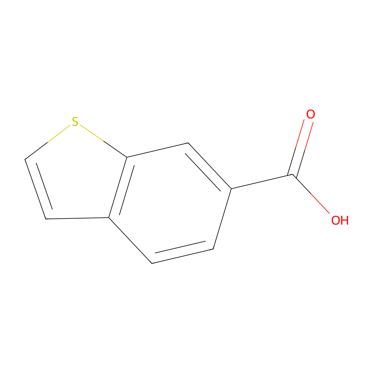 1-Benzothiophene-6-carboxylic acid molecular structure, CAS 6179-26-6