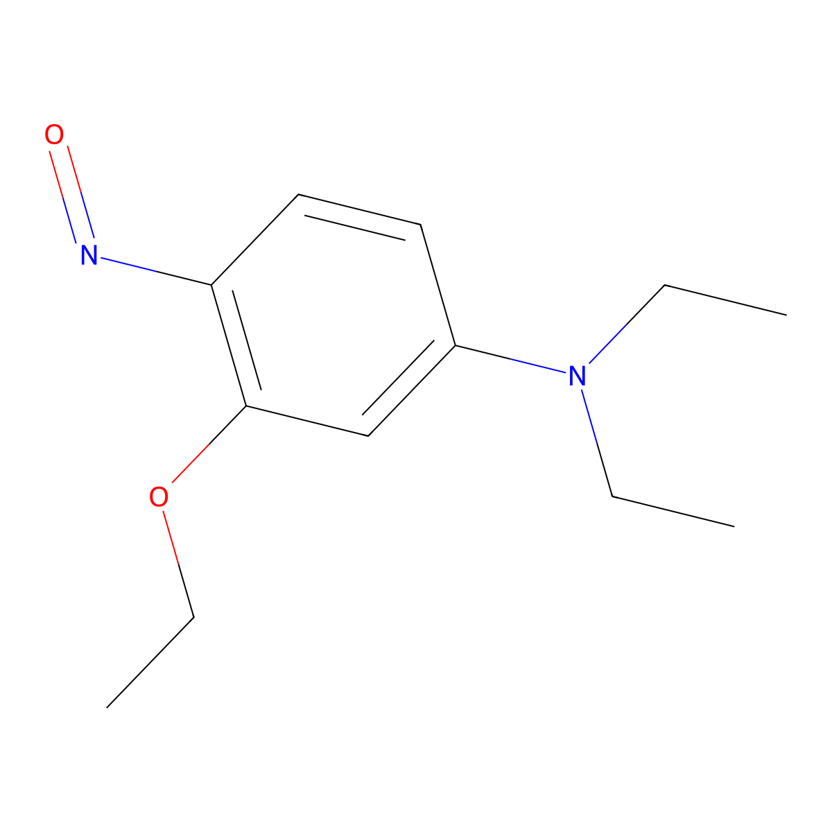 Benzenamine, 3-ethoxy-N,N-diethyl-4-nitroso- molecular structure, CAS 61791-76-2