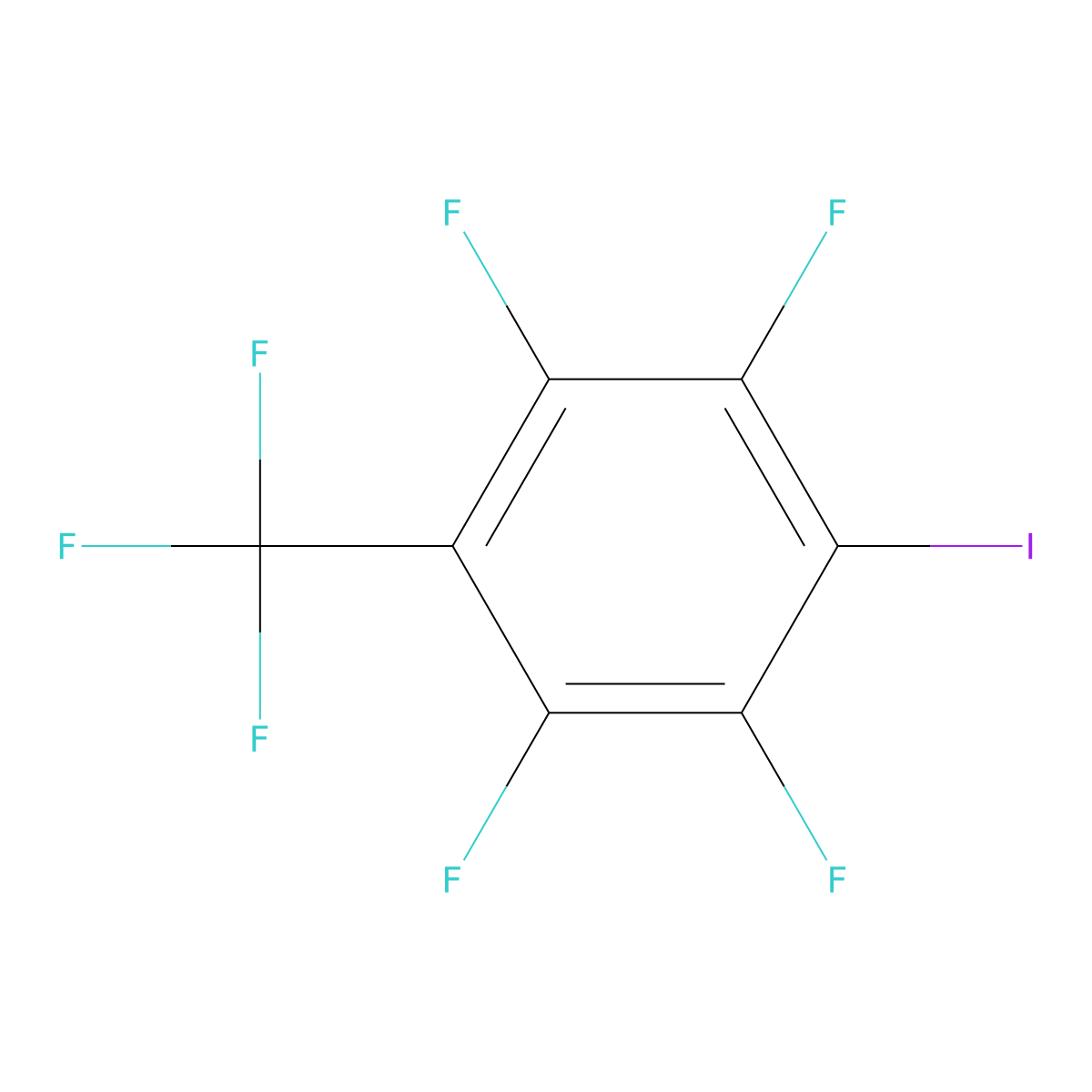 1,2,4,5-Tetrafluoro-3-iodo-6-(trifluoromethyl)benzene molecular structure, CAS 61794-43-2