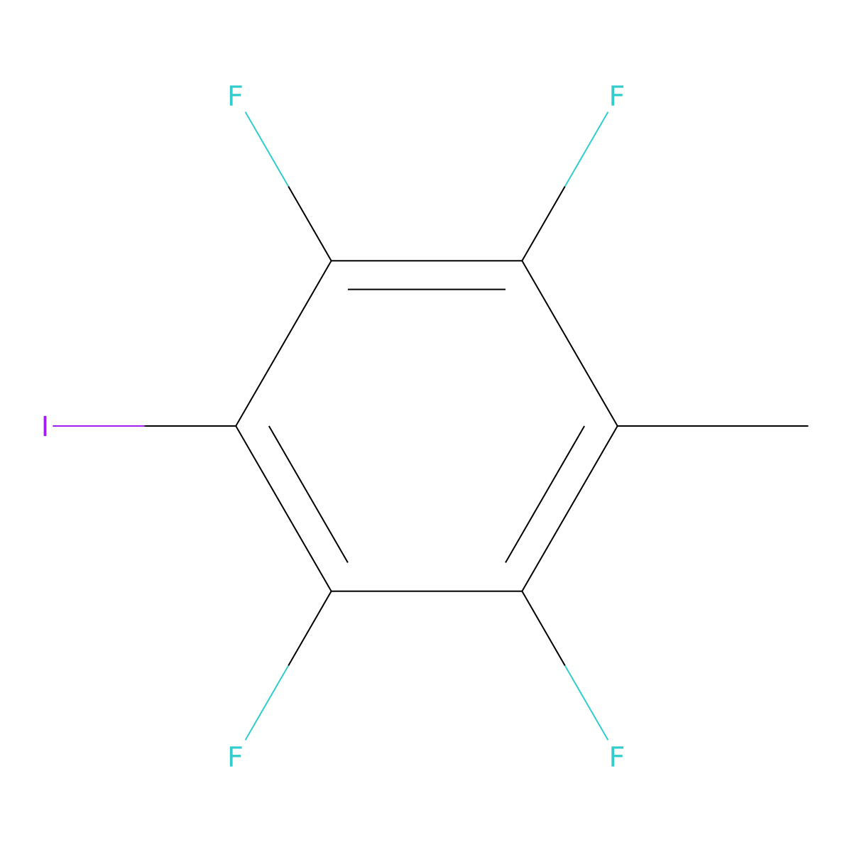 1,2,4,5-Tetrafluoro-3-iodo-6-methylbenzene molecular structure, CAS 61794-44-3