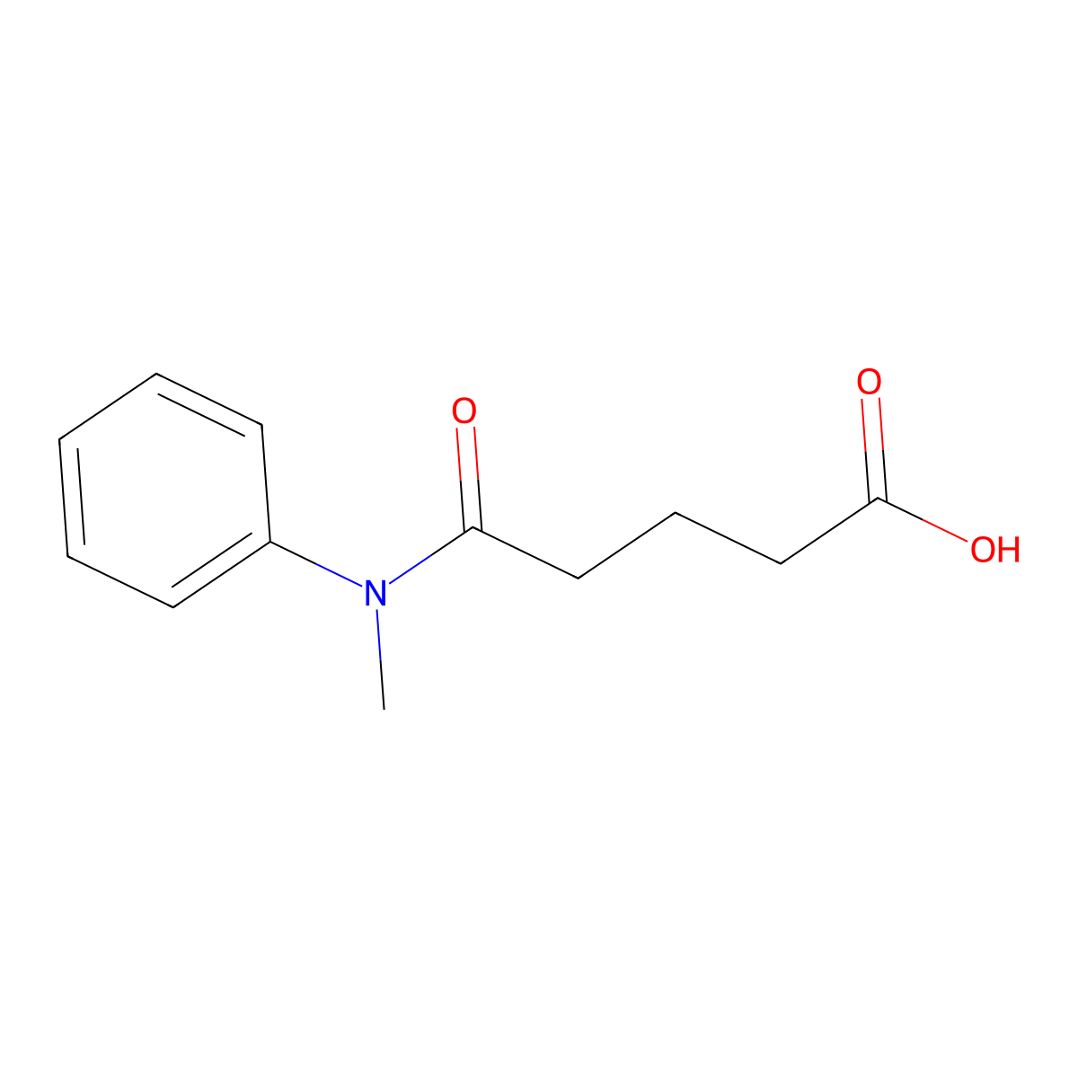 5-(Methyl(phenyl)amino)-5-oxopentanoic acid molecular structure, CAS 61797-99-7