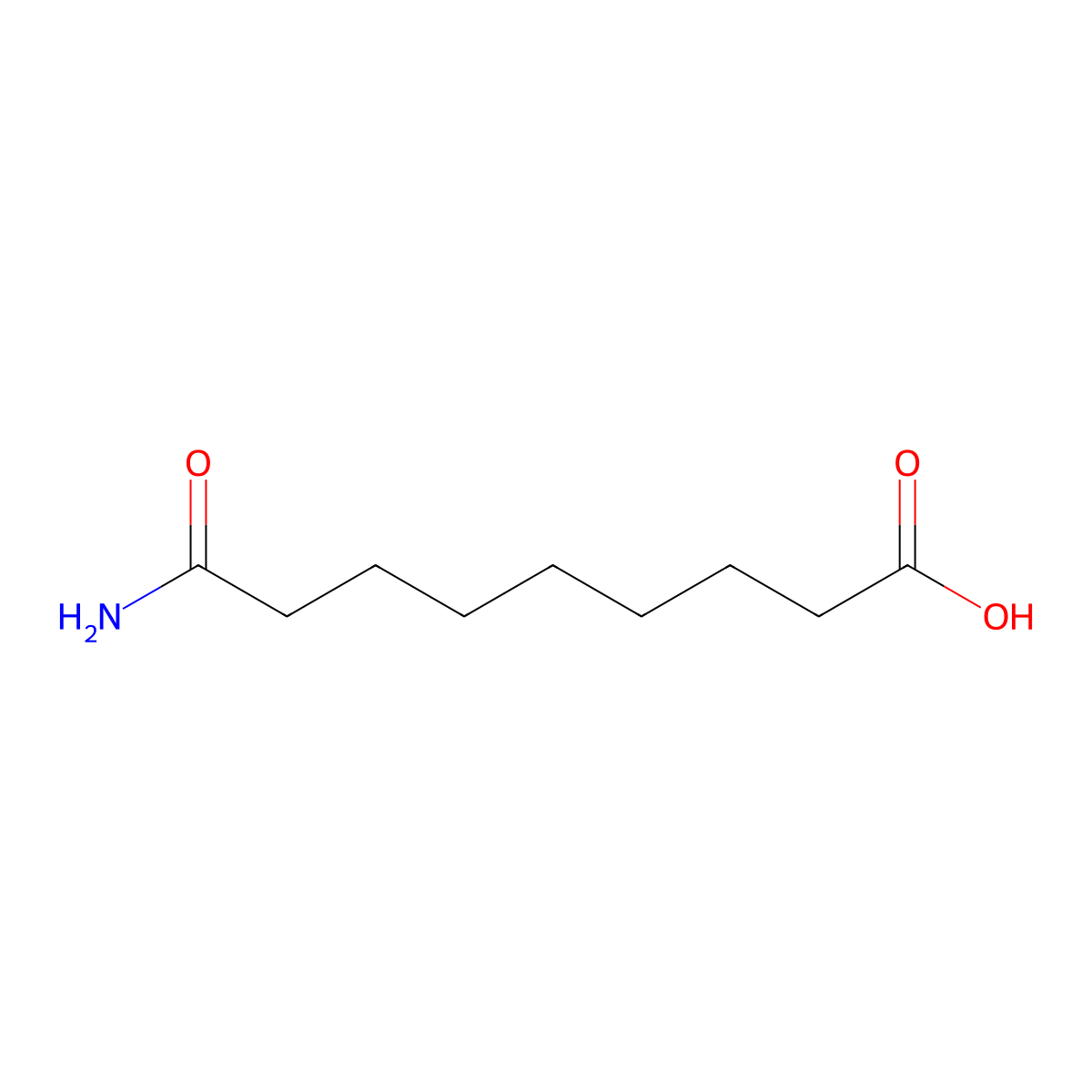 Azelaamic acid molecular structure, CAS 61798-00-3