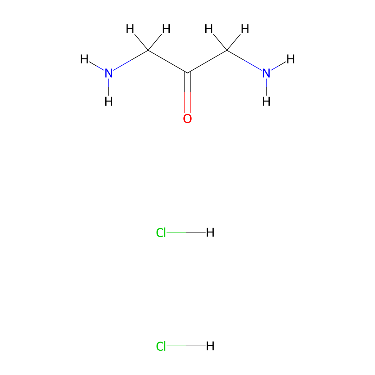 2-Oxotrimethylenediammonium dichloride molecular structure, CAS 61798-04-7