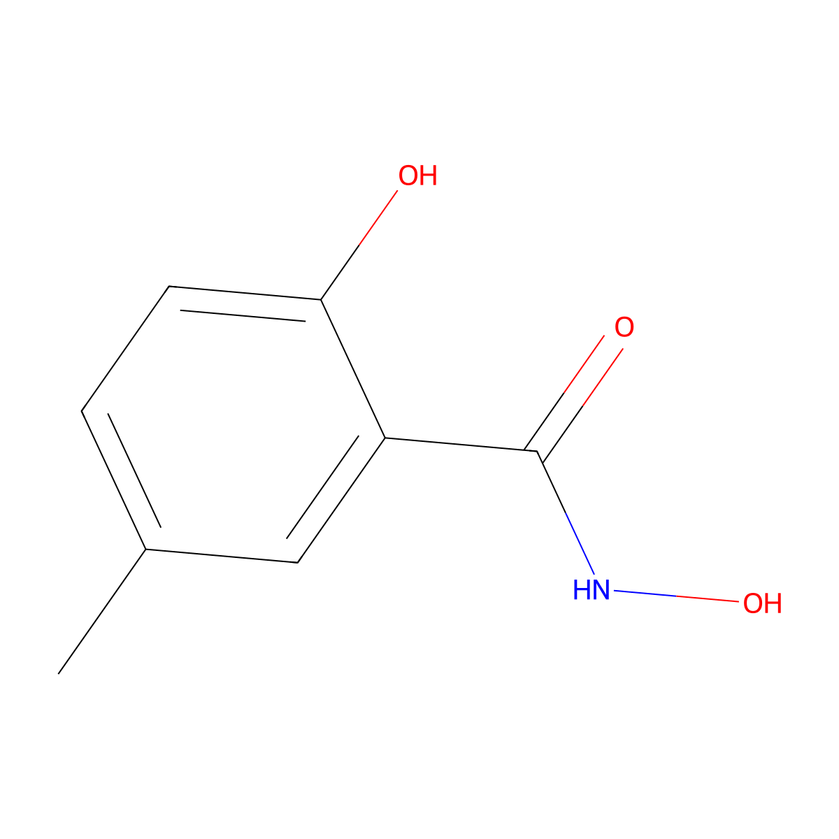 N,2-dihydroxy-5-methylbenzamide molecular structure, CAS 61799-77-7