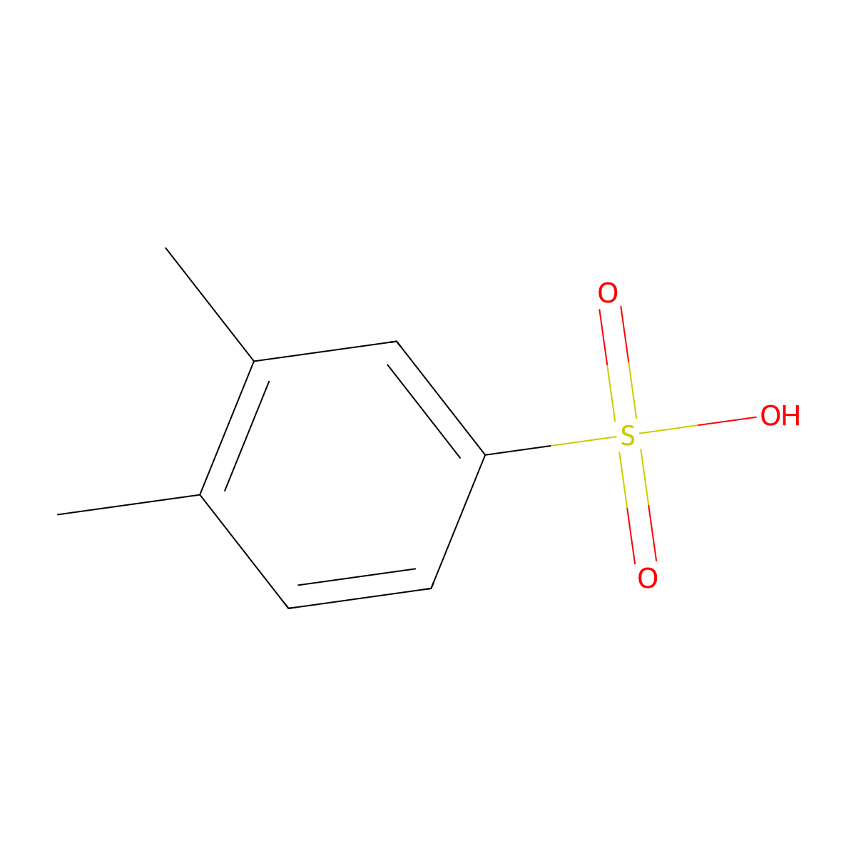 3,4-Dimethylbenzene-1-sulfonic acid molecular structure, CAS 618-01-9