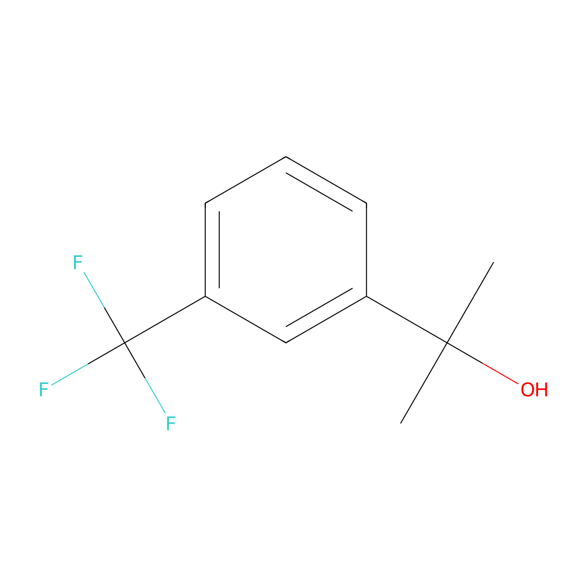 2-(3-(Trifluoromethyl)phenyl)propan-2-ol molecular structure, CAS 618-11-1