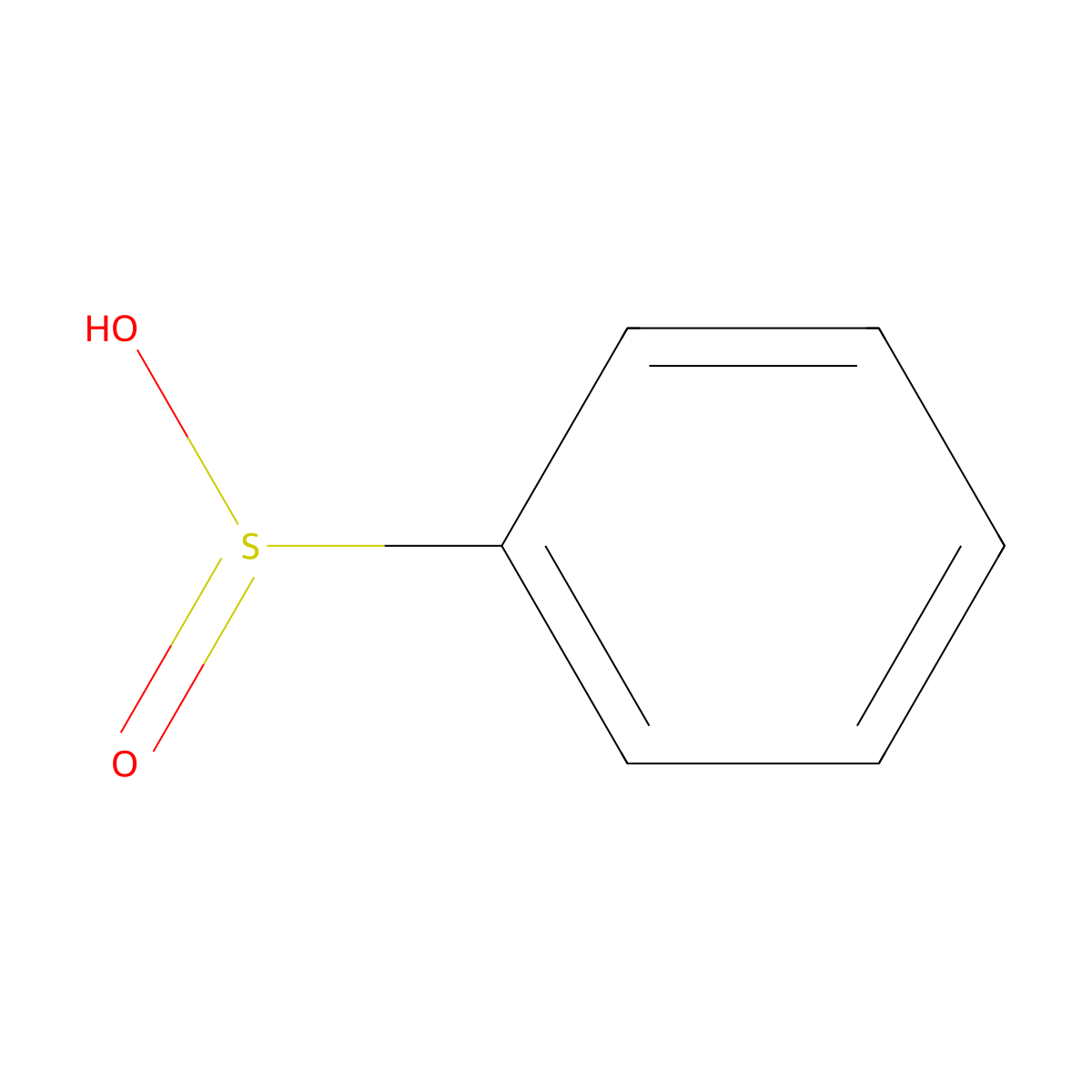 Benzenesulfinic acid molecular structure, CAS 618-41-7