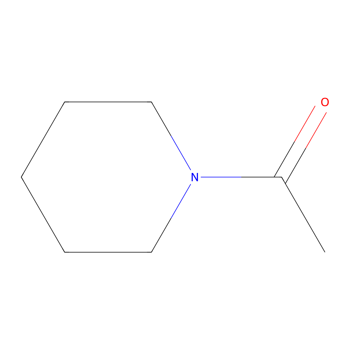 1-Acetylpiperidine molecular structure, CAS 618-42-8