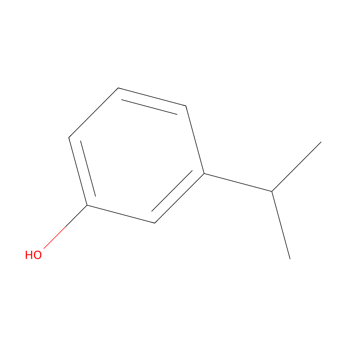 3-Isopropylphenol molecular structure, CAS 618-45-1