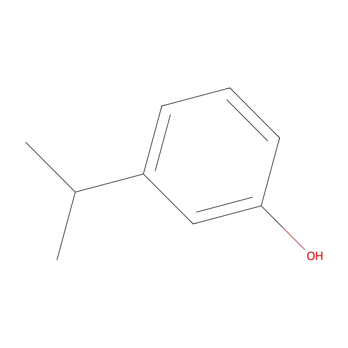 3-Isopropylphenol molecular structure, CAS 618-45-1