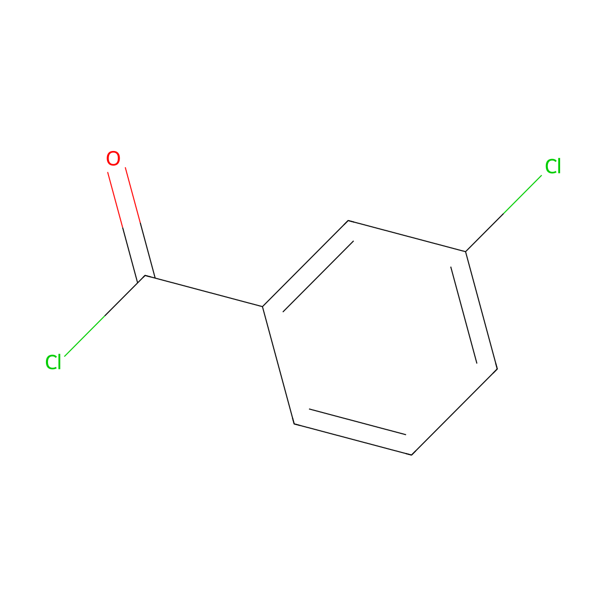 Benzoyl chloride, 3-chloro- molecular structure, CAS 618-46-2