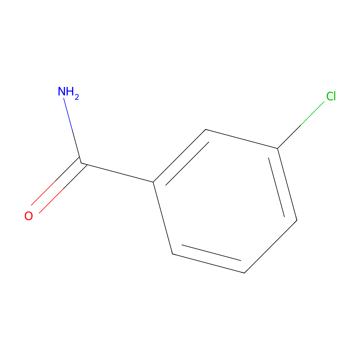 3-Chlorobenzamide molecular structure, CAS 618-48-4