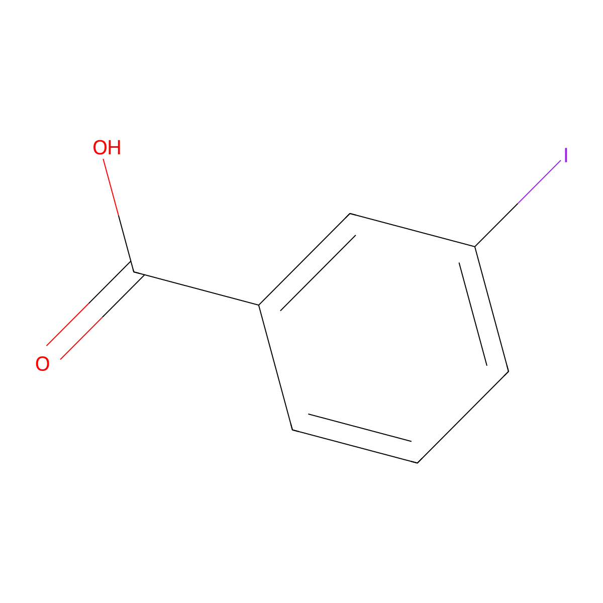 3-Iodobenzoic acid molecular structure, CAS 618-51-9