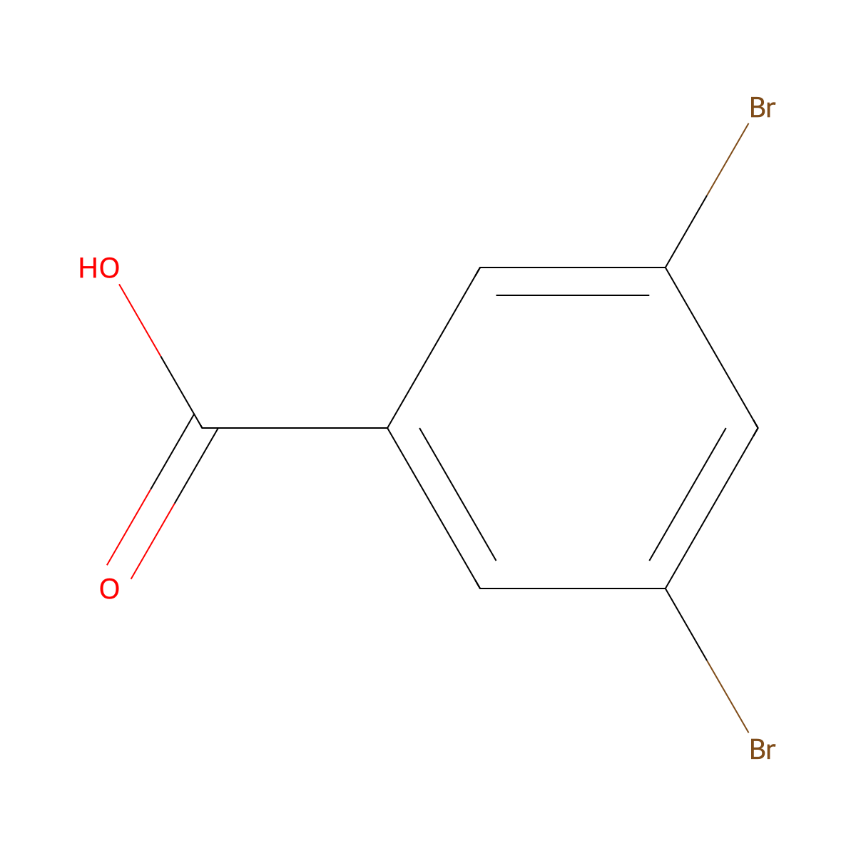 Benzoic acid, 3,5-dibromo- molecular structure, CAS 618-58-6