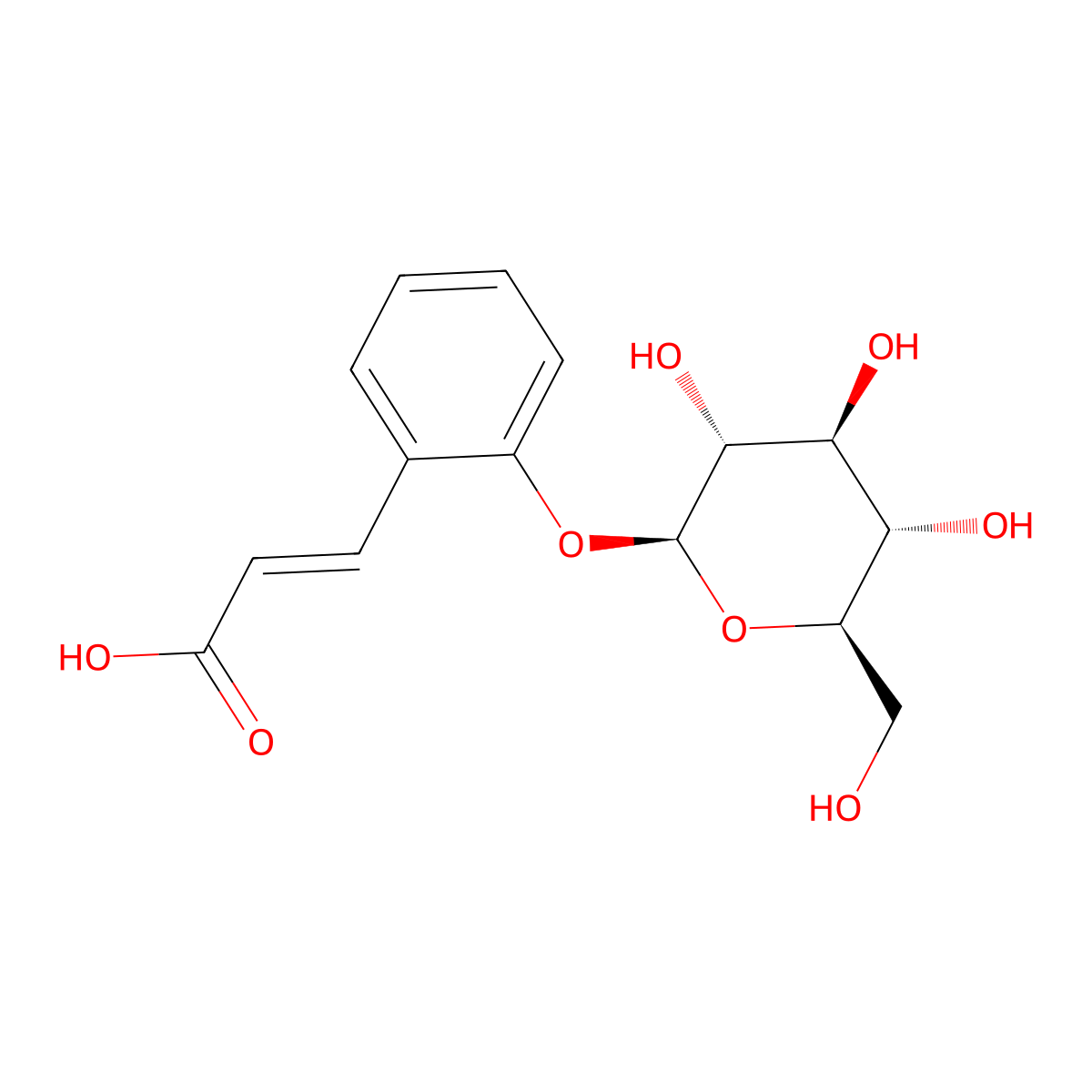 Melilotoside molecular structure, CAS 618-67-7
