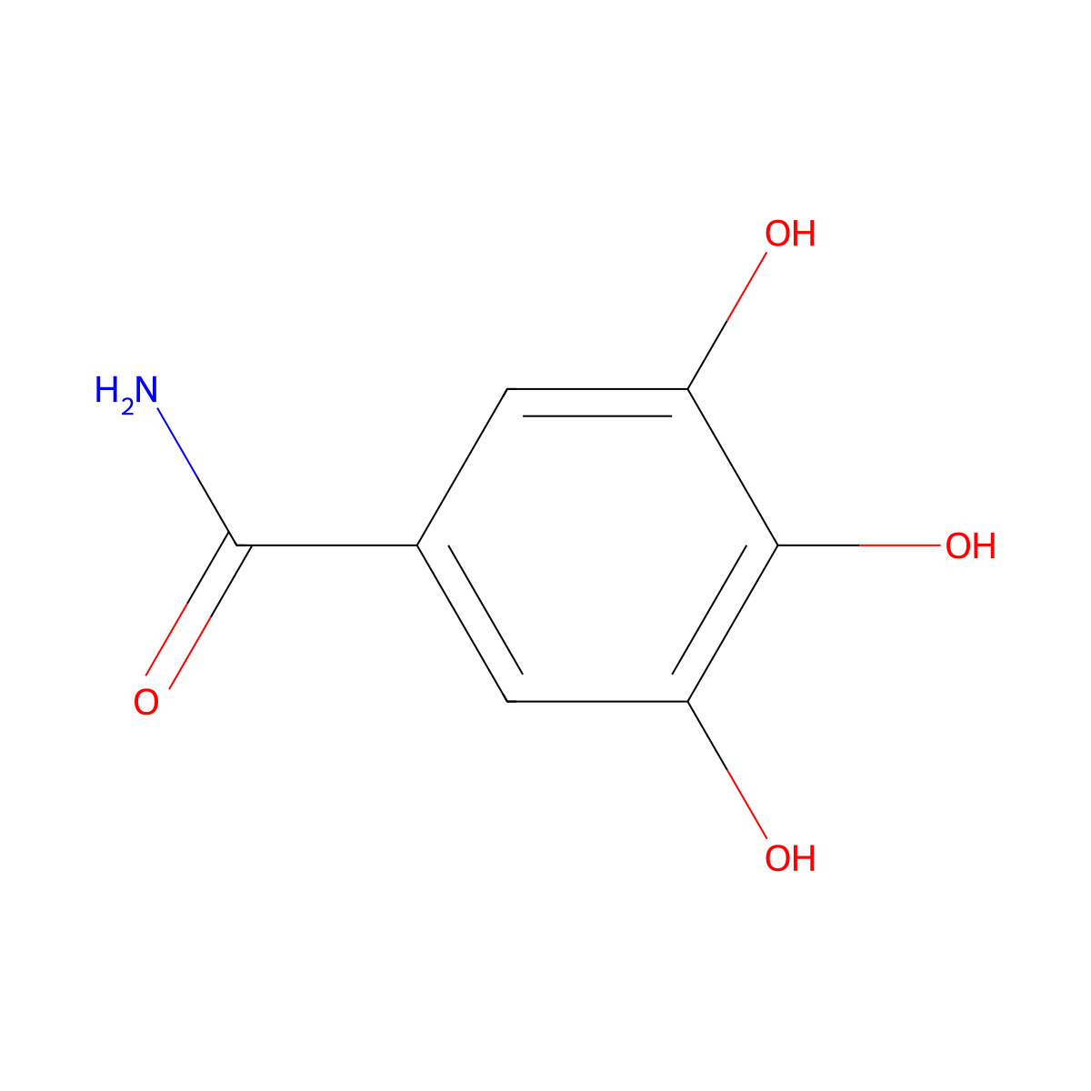 3,4,5-Trihydroxybenzamide molecular structure, CAS 618-73-5