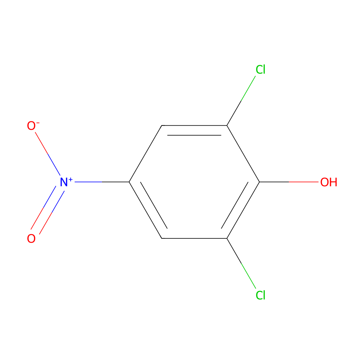 2,6-Dichloro-4-nitrophenol molecular structure, CAS 618-80-4