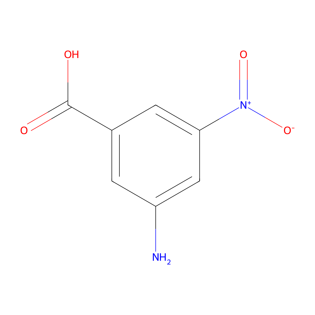 3-Amino-5-nitrobenzoic acid molecular structure, CAS 618-84-8