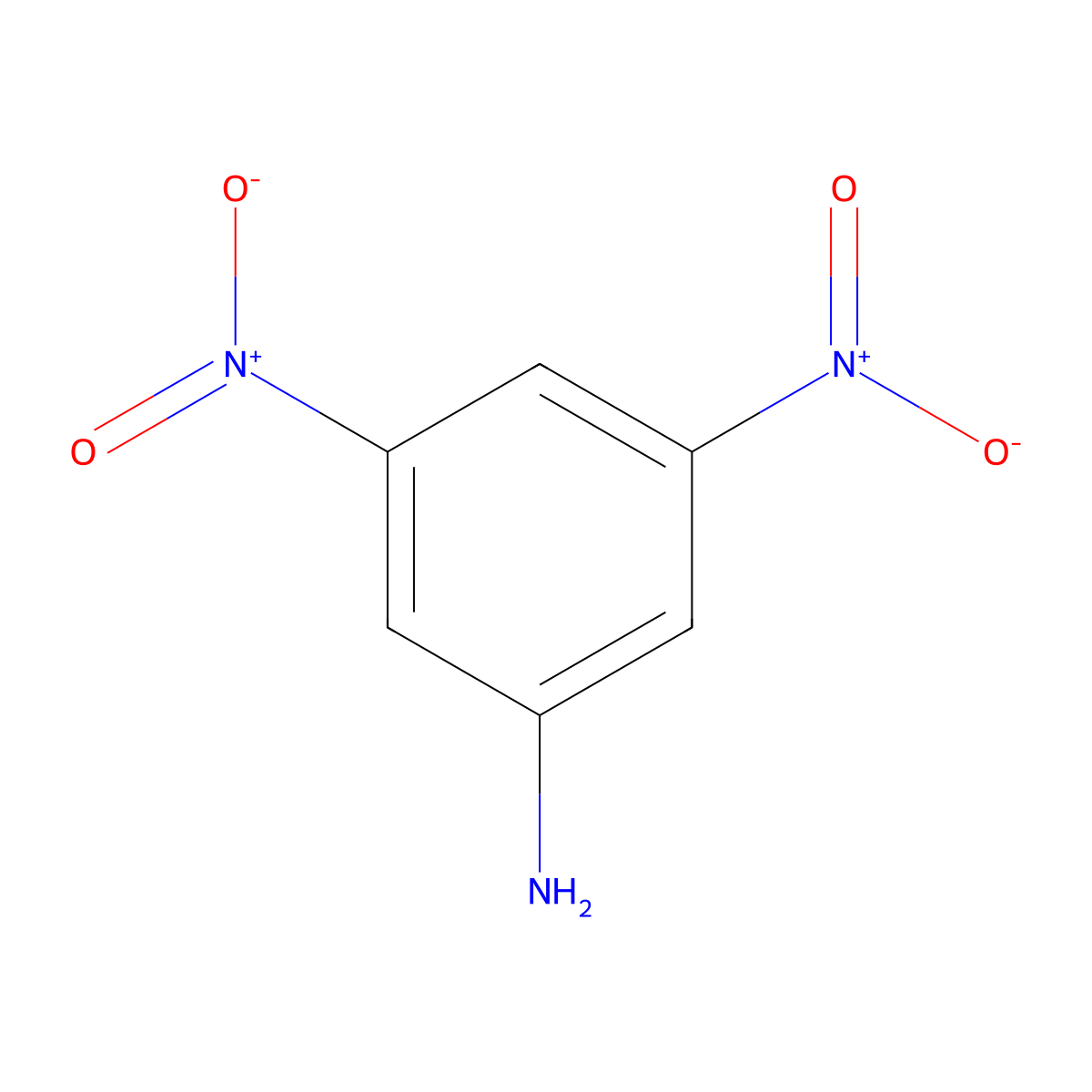 3,5-Dinitroaniline molecular structure, CAS 618-87-1