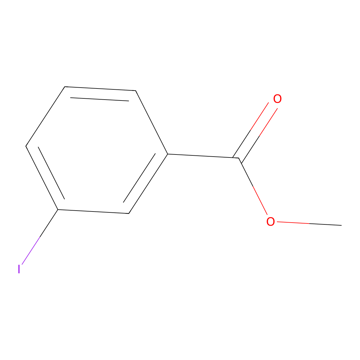 Methyl 3-iodobenzoate molecular structure, CAS 618-91-7