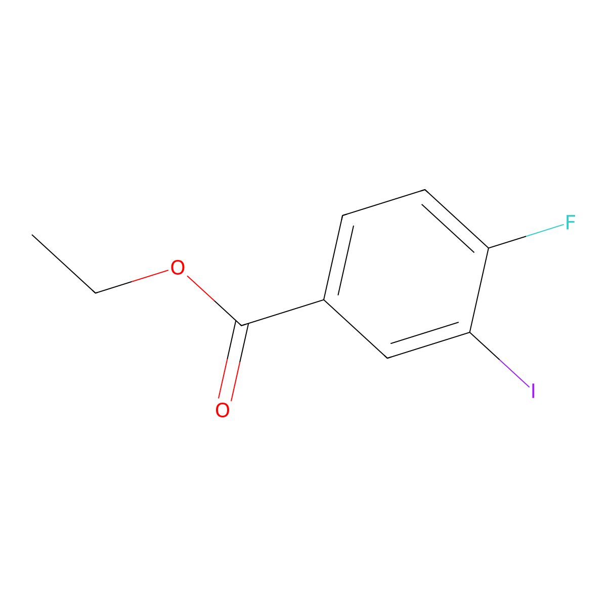 Benzoic acid, 4-fluoro-3-iodo-, ethyl ester molecular structure, CAS 618-93-9