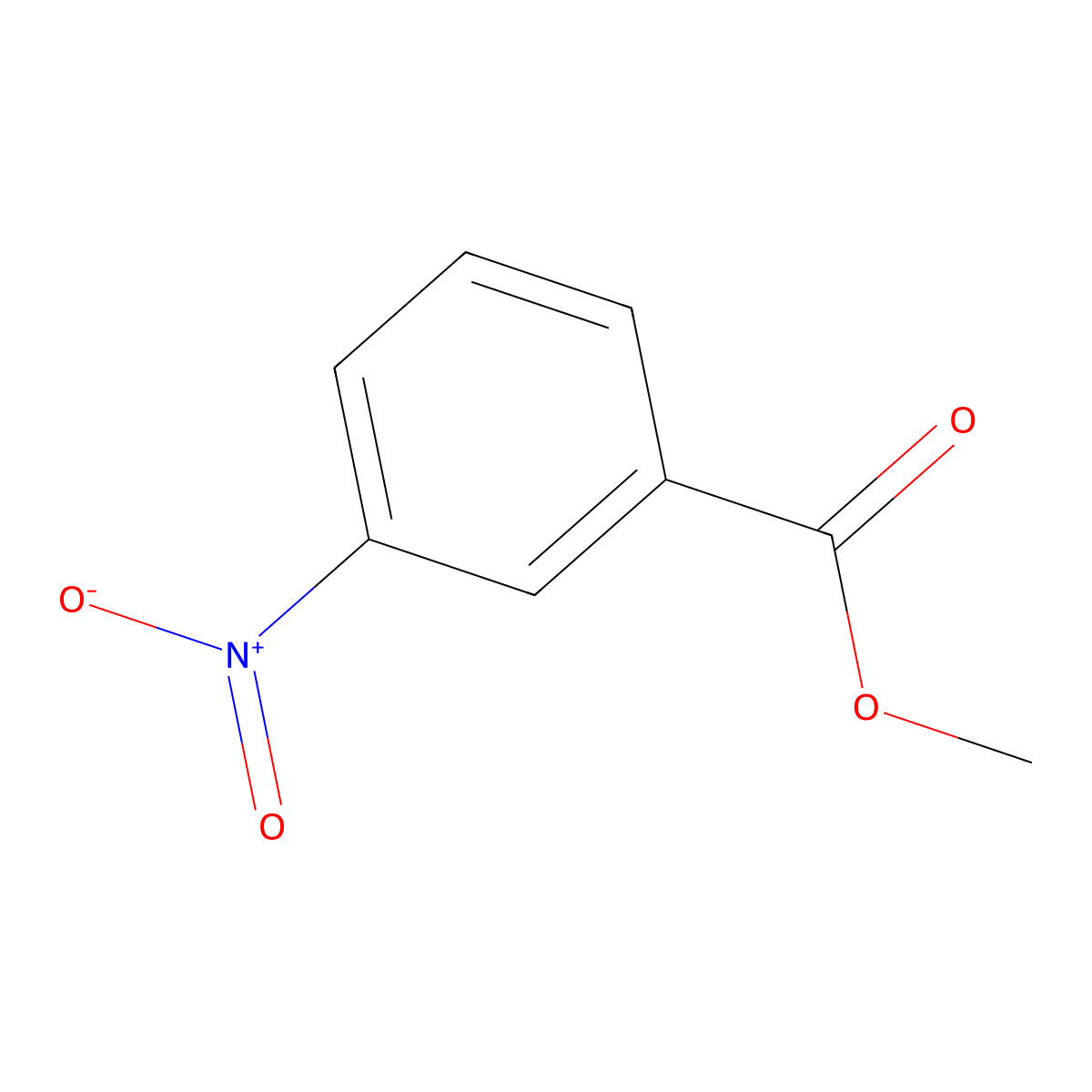 Methyl 3-nitrobenzoate molecular structure, CAS 618-95-1
