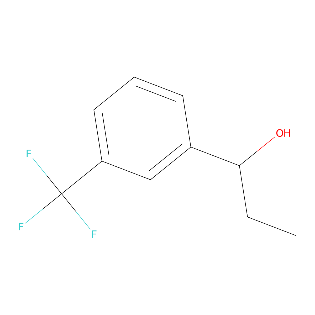 1-((3-Trifluoromethyl)phenyl)propanol-1 molecular structure, CAS 618-97-3