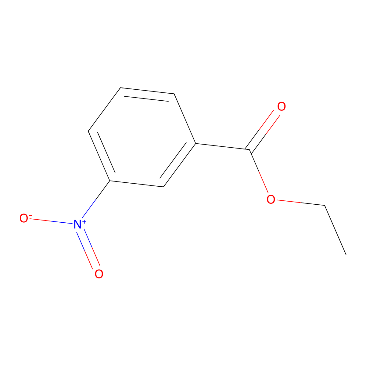 Ethyl 3-nitrobenzoate molecular structure, CAS 618-98-4