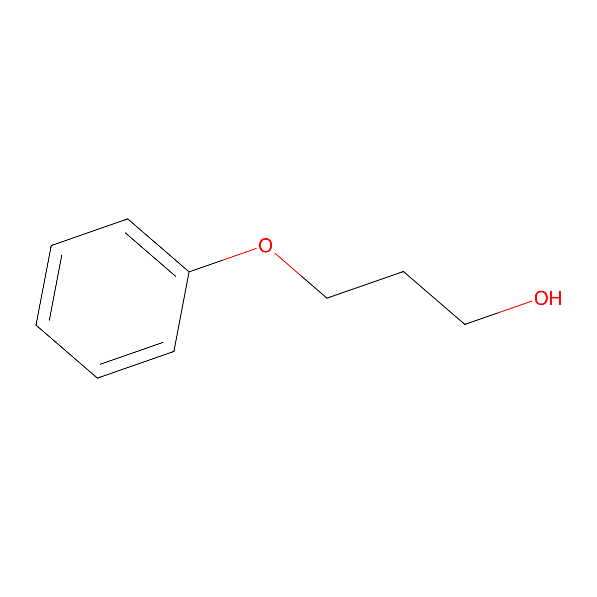3-Phenoxy 1-propanol molecular structure, CAS 6180-61-6
