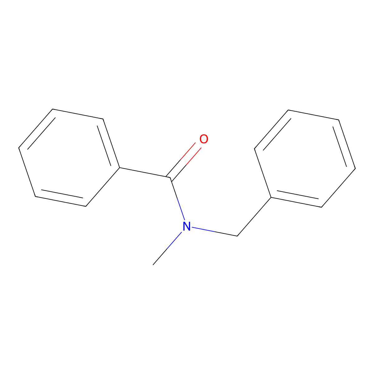 N-benzyl-N-methyl-benzamide molecular structure, CAS 61802-83-3