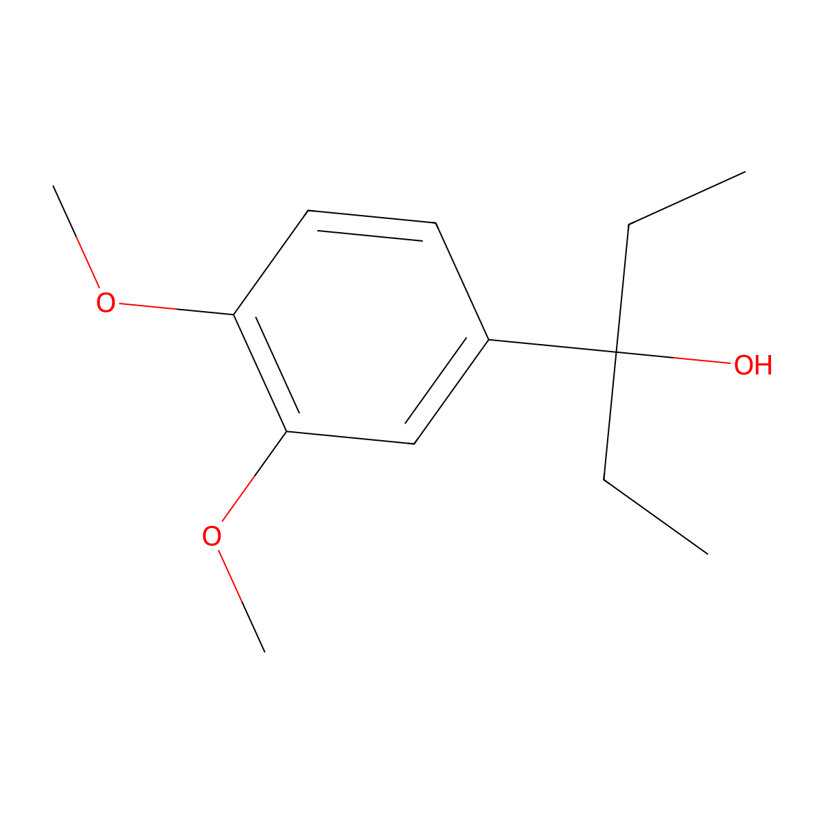3-(3,4-Dimethoxyphenyl)pentan-3-ol molecular structure, CAS 618056-30-7