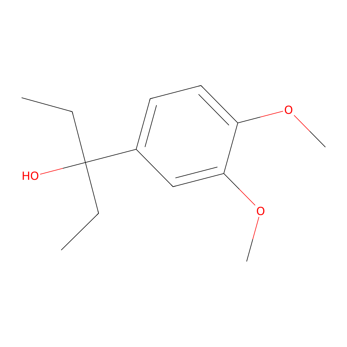 3-(3,4-Dimethoxyphenyl)pentan-3-ol molecular structure, CAS 618056-30-7